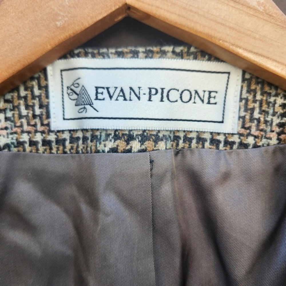Vintage Evan Picone Wool Plaid Skirt Suit | Jacket & Skirt Sz 4/6 Dark Academia - Picture 10 of 16
